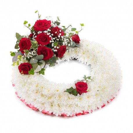 Massed Wreath with Red Spray