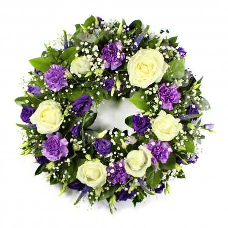 Purple & White Wreath